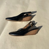 Chloe Slingback Wedges - Size 36. 5