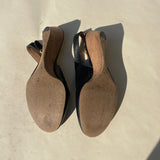 Chloe Slingback Wedges - Size 36. 5