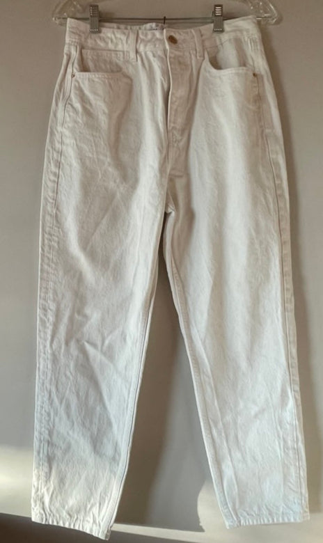 Zara White Barrel-ish Jeans - Size 6