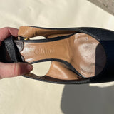 Chloe Slingback Wedges - Size 36. 5