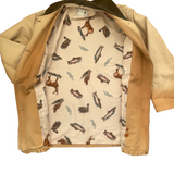 LL Bean Vintage Chore Coat with Duck Print Lining
