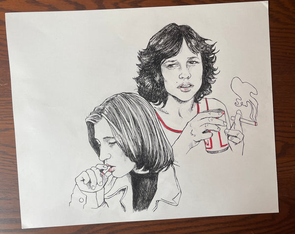 Smoking & Drinking - Original Drawing