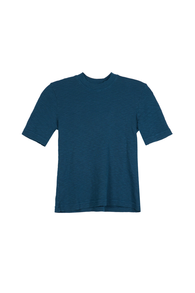 Ribbed T-Shirt ° Aegean Blue