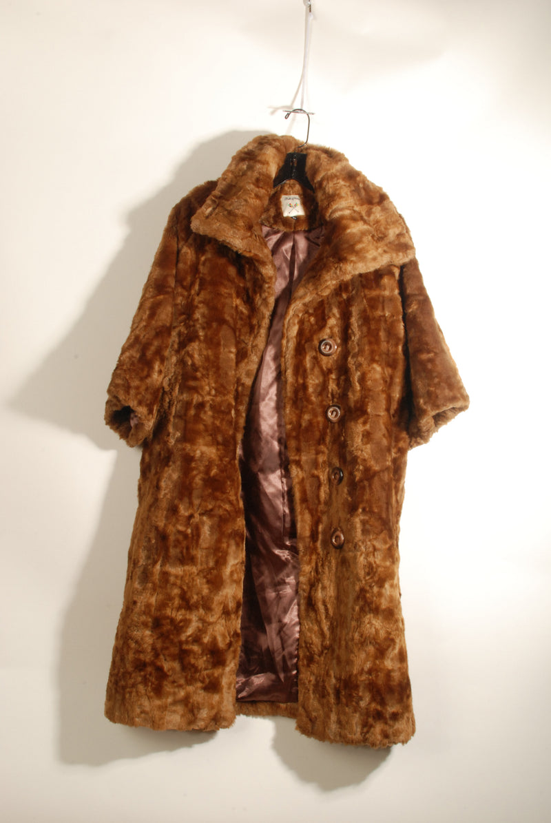 Chestnut Faux Fur Triangle Coat ° X-Small ° 2007