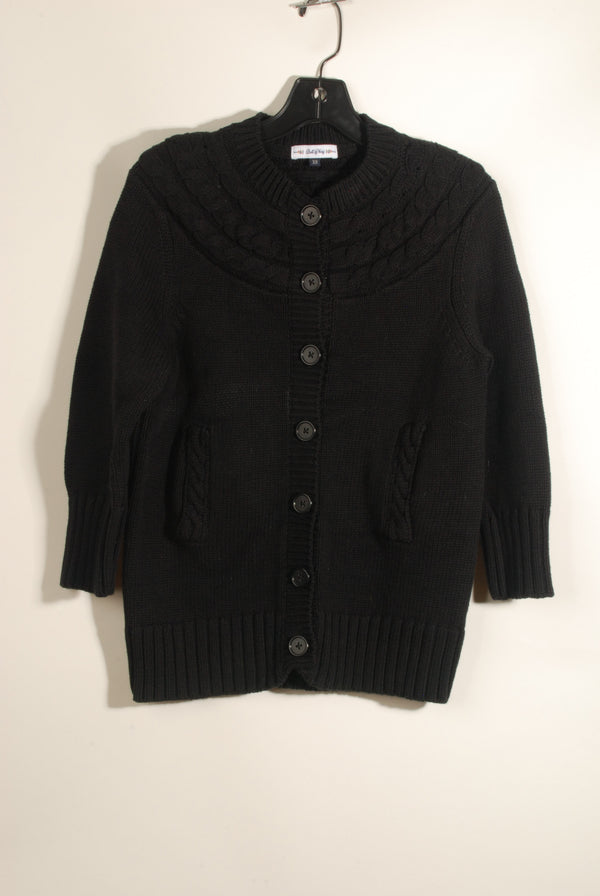 Black Cotton Cabled Cardigan ° X-Small ° 2007